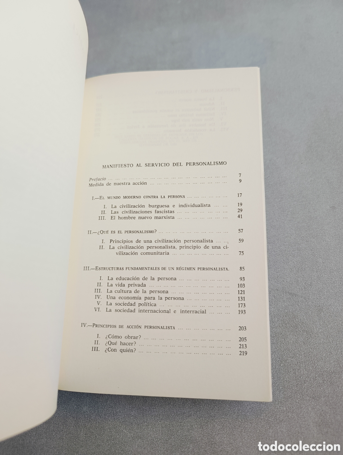 Libros de segunda mano: MANIFIESTO AL SERVICIO DEL PERSONALISMO. EMMANUEL MOUNIER. - Foto 4