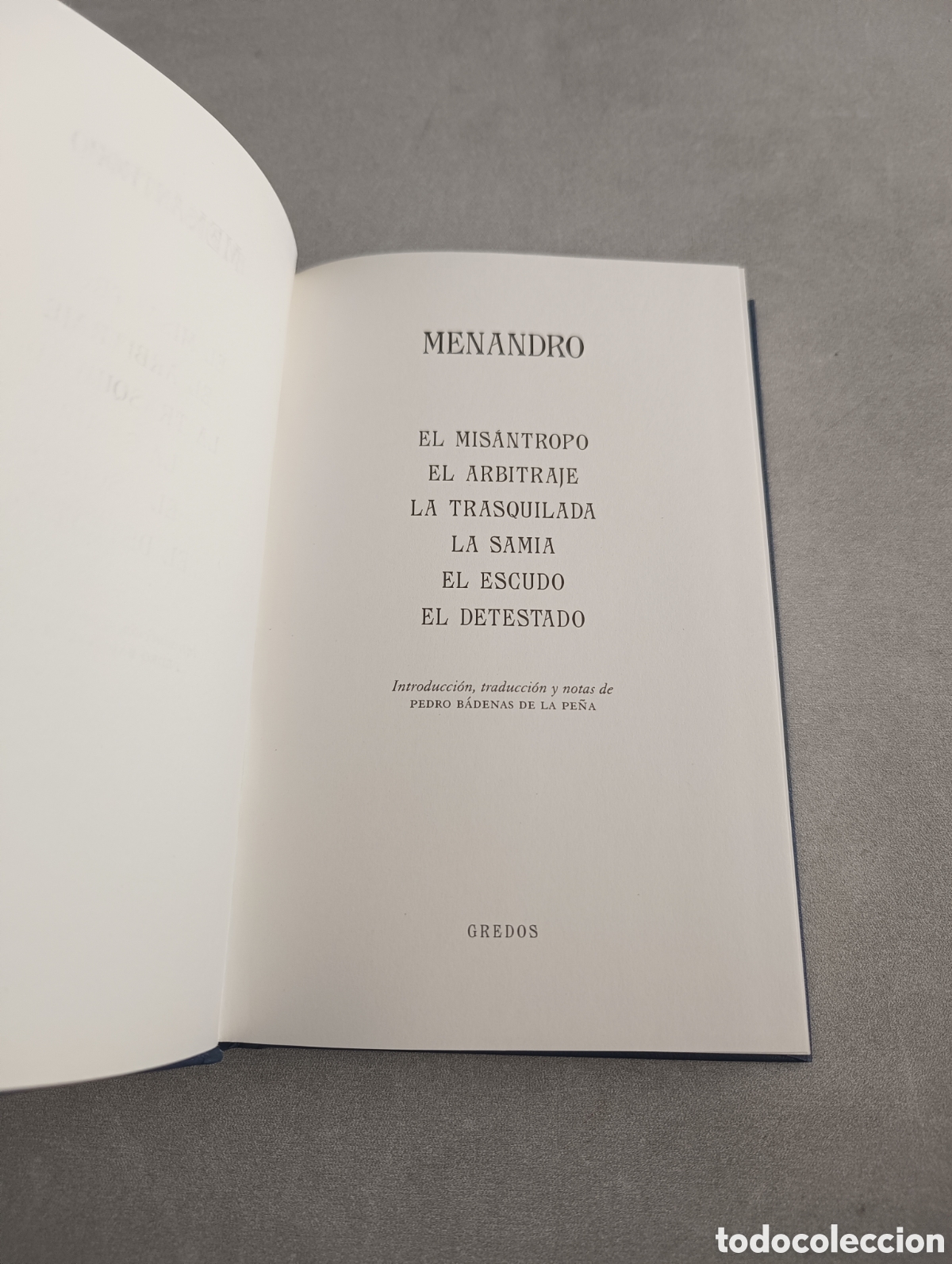 Libros de segunda mano: El Mis&aacute;ntropo. Menandro. - Foto 4