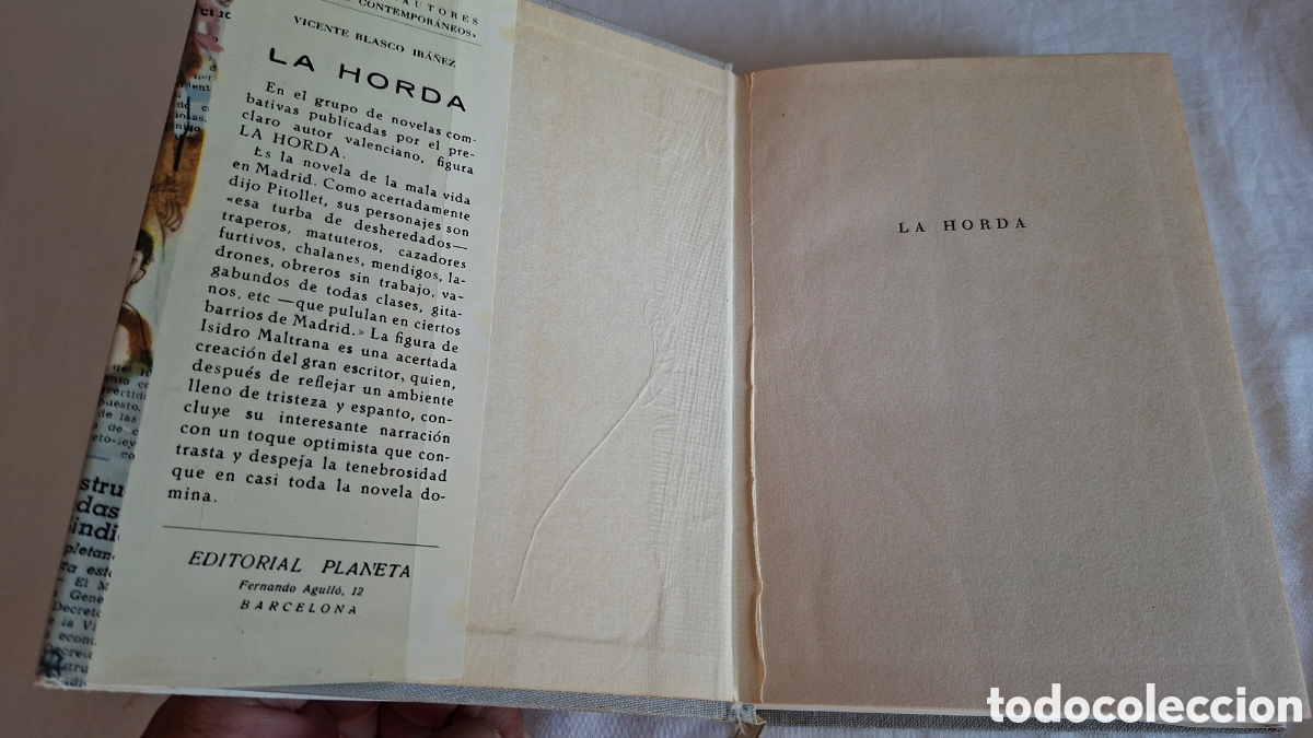 Libros de segunda mano: LA HORDA. Vicente Blasco Ib&aacute;&ntilde;ez - Foto 2