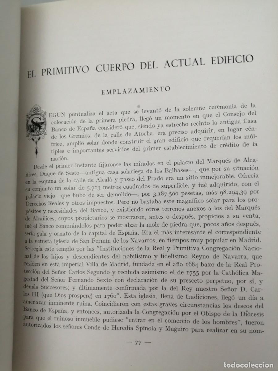 Libros de segunda mano: El edificio del Banco de Espa&ntilde;a (segunda edici&oacute;n 1959, tapa dura) - Foto 5
