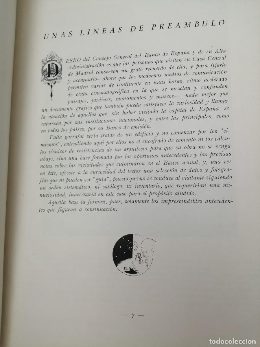 Libros de segunda mano: El edificio del Banco de Espa&ntilde;a (segunda edici&oacute;n 1959, tapa dura) - Foto 9