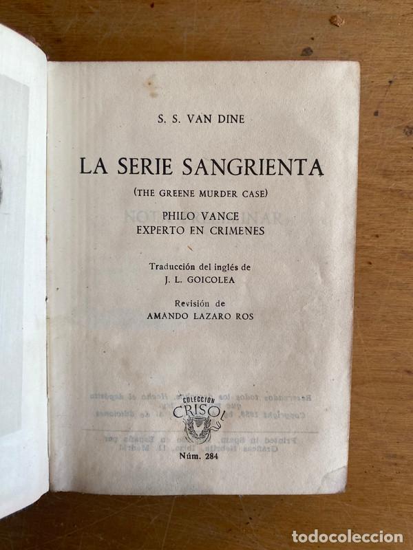 Libros de segunda mano: La serie sangrienta - Van Dine S.S. - Foto 1