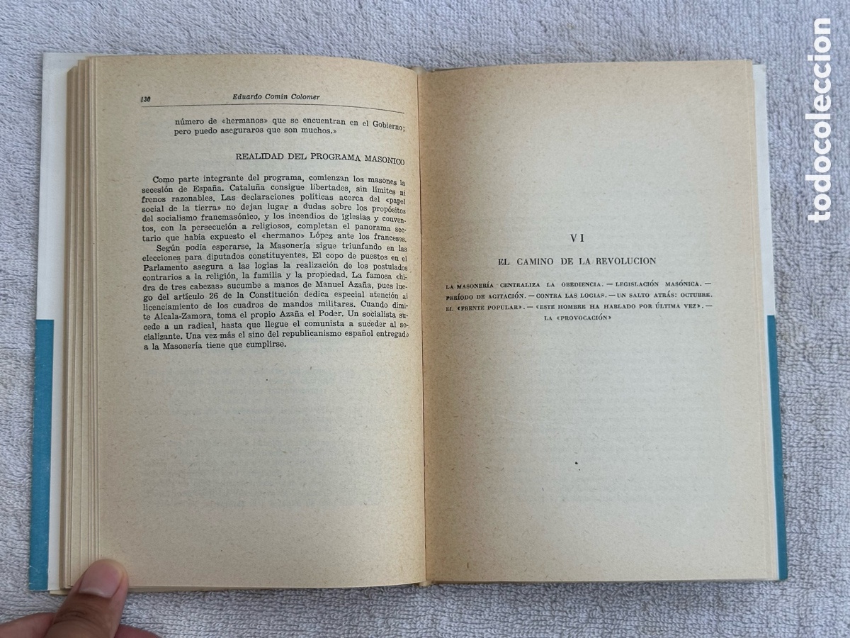 Libros de segunda mano: LIBRO LO QUE ESPA&Ntilde;A DEBE A LA MASONERIA- EDUARDO COMIN - 1951 - Foto 6