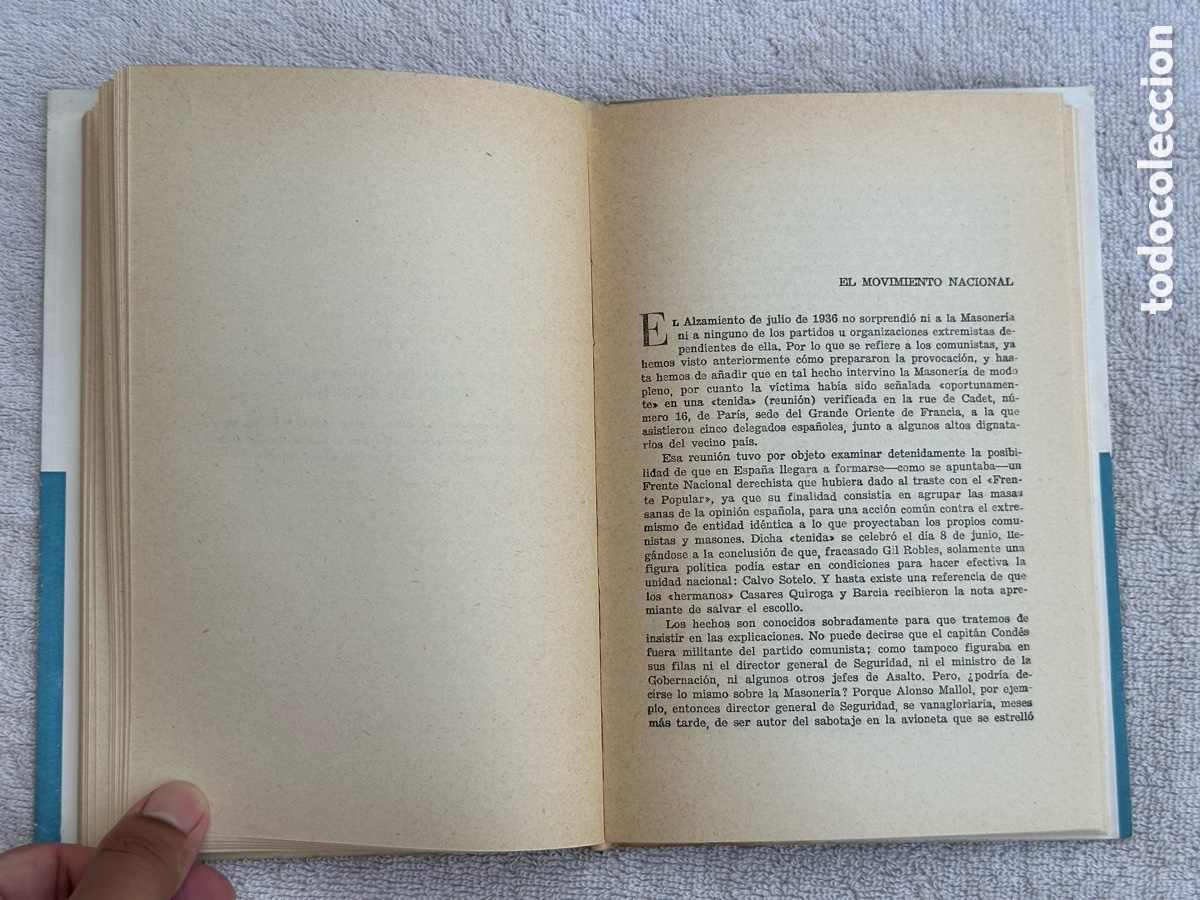 Libros de segunda mano: LIBRO LO QUE ESPA&Ntilde;A DEBE A LA MASONERIA- EDUARDO COMIN - 1951 - Foto 7