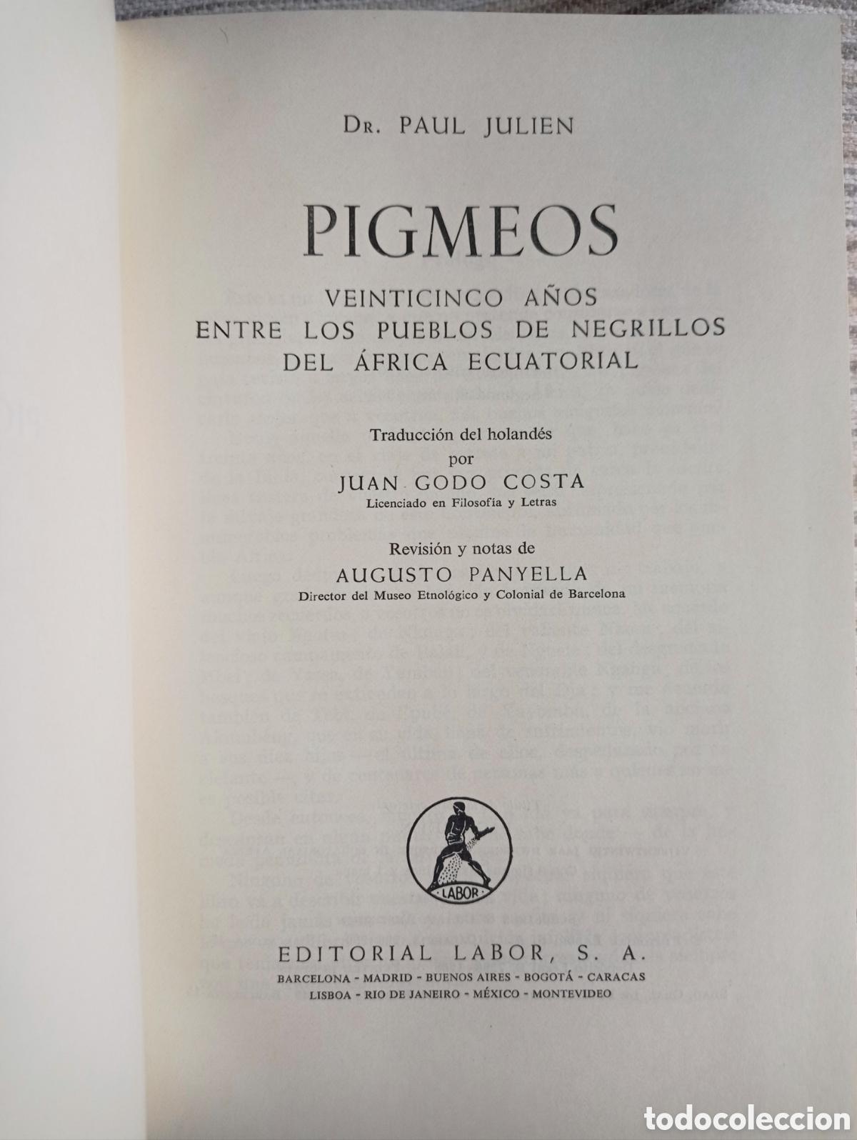 Libros de segunda mano: PIGMEOS. PAUL JULIEN. ANTROPOLOG&Iacute;A. - Foto 2