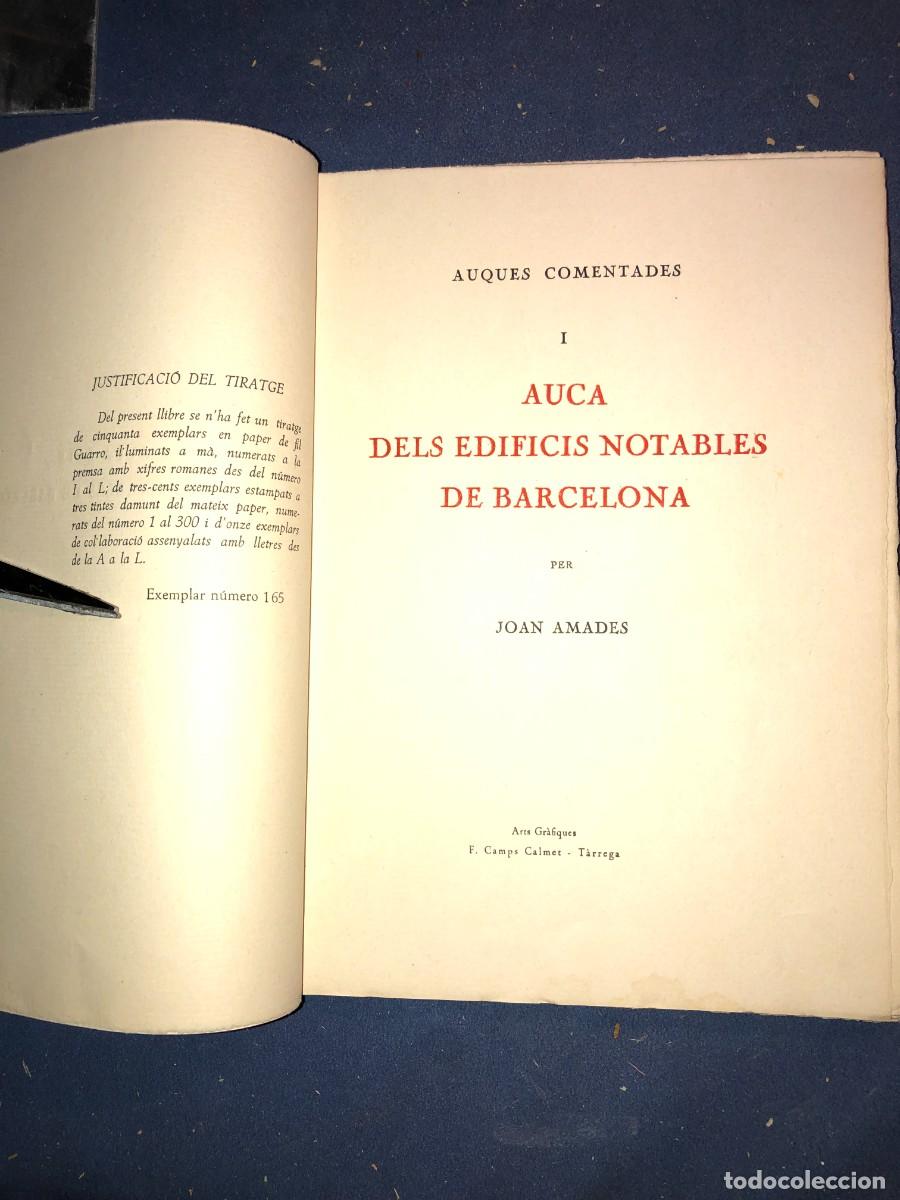 Libros de segunda mano: JOAN AMADES: - AUCA DELS EDIFICIS NOTABLES DE BARCELONA.: N&ordm; 1 - - Foto 2