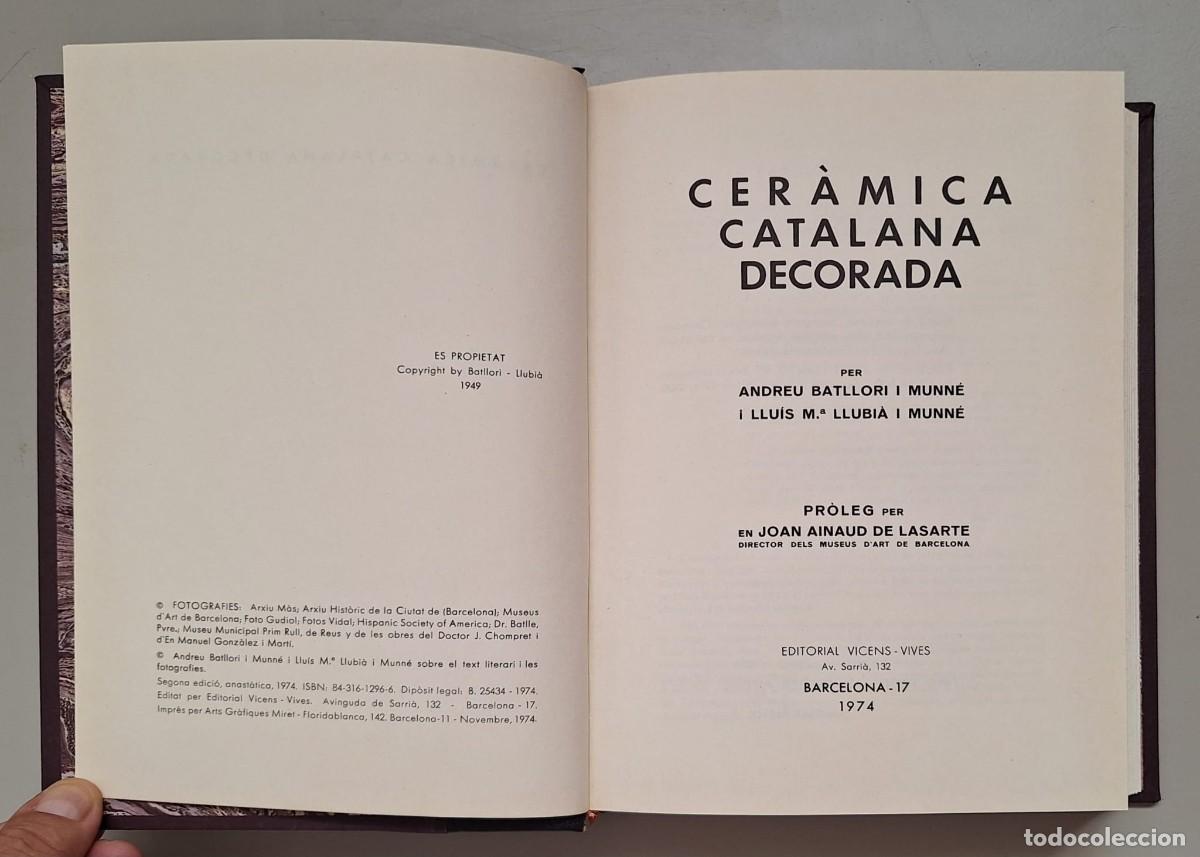 Libros de segunda mano: L.20.Ref. Cer&agrave;mica Catalana Decorada (en catal&agrave;) - Foto 3