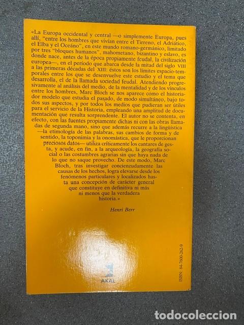 Libros de segunda mano: LA SOCIEDAD FEUDAL. MARC BLOCH. - Foto 2