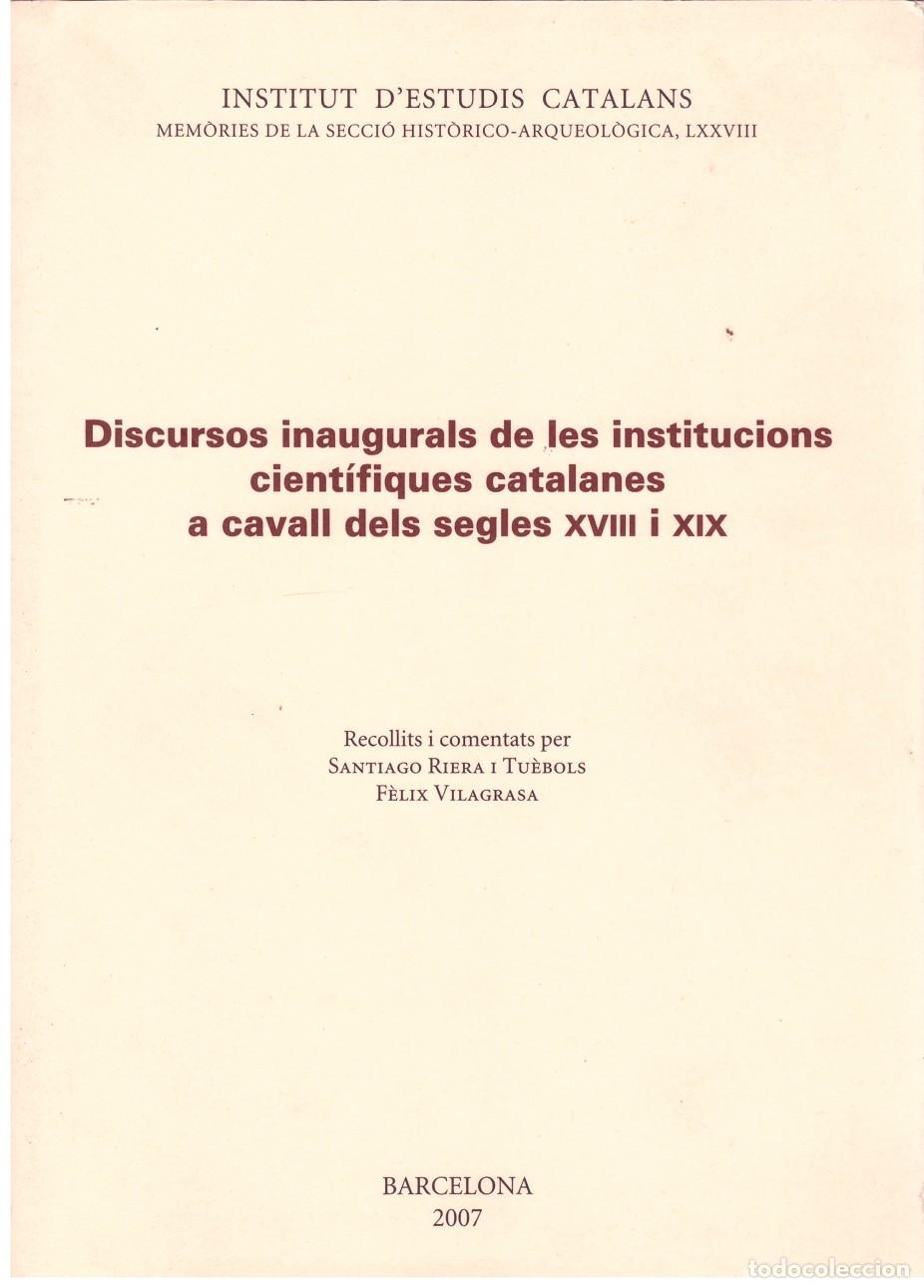Libros de segunda mano: Discursos inaugurals de les institucions cient&iacute;fiques catalanes - Riera i Tu&egrave;bols