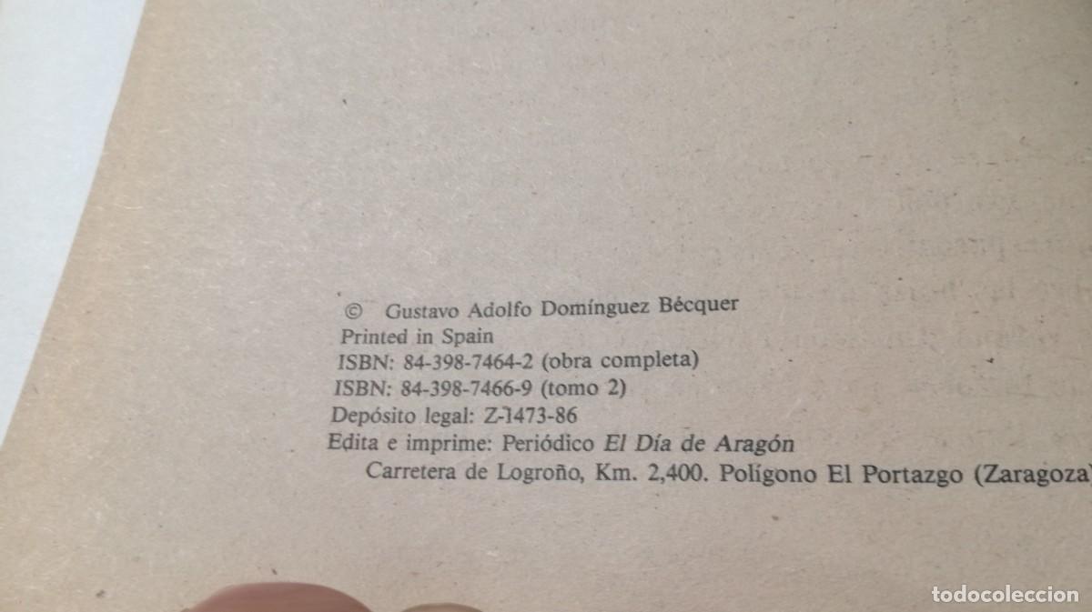 Libros de segunda mano: OBRAS DE GUSTAVO A.BECQUER II / GUSTAVO A.BECQUER / M205 / LOS LIBROS DE EL DIA / ARAGON - Foto 5
