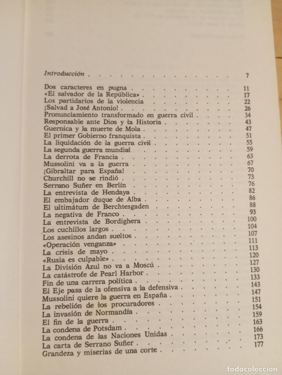 Libros de segunda mano: FRANCO / SERRANO SU&Ntilde;ER, RAM&Oacute;N GARRIGA, PLANETA, 1986 - Foto 2