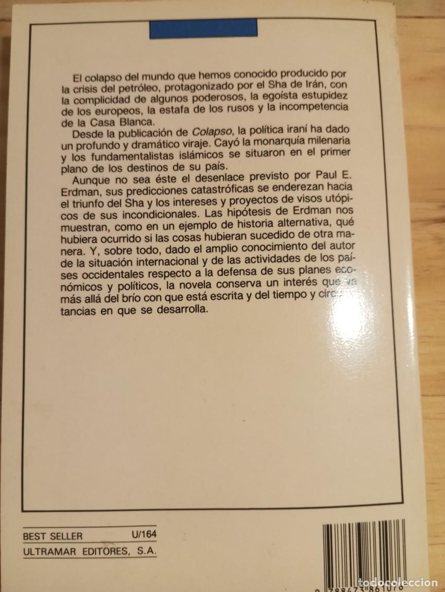 Libros de segunda mano: COLAPSO, PAUL E ERDMAN, ULTRAMAR, 1990 - Foto 2