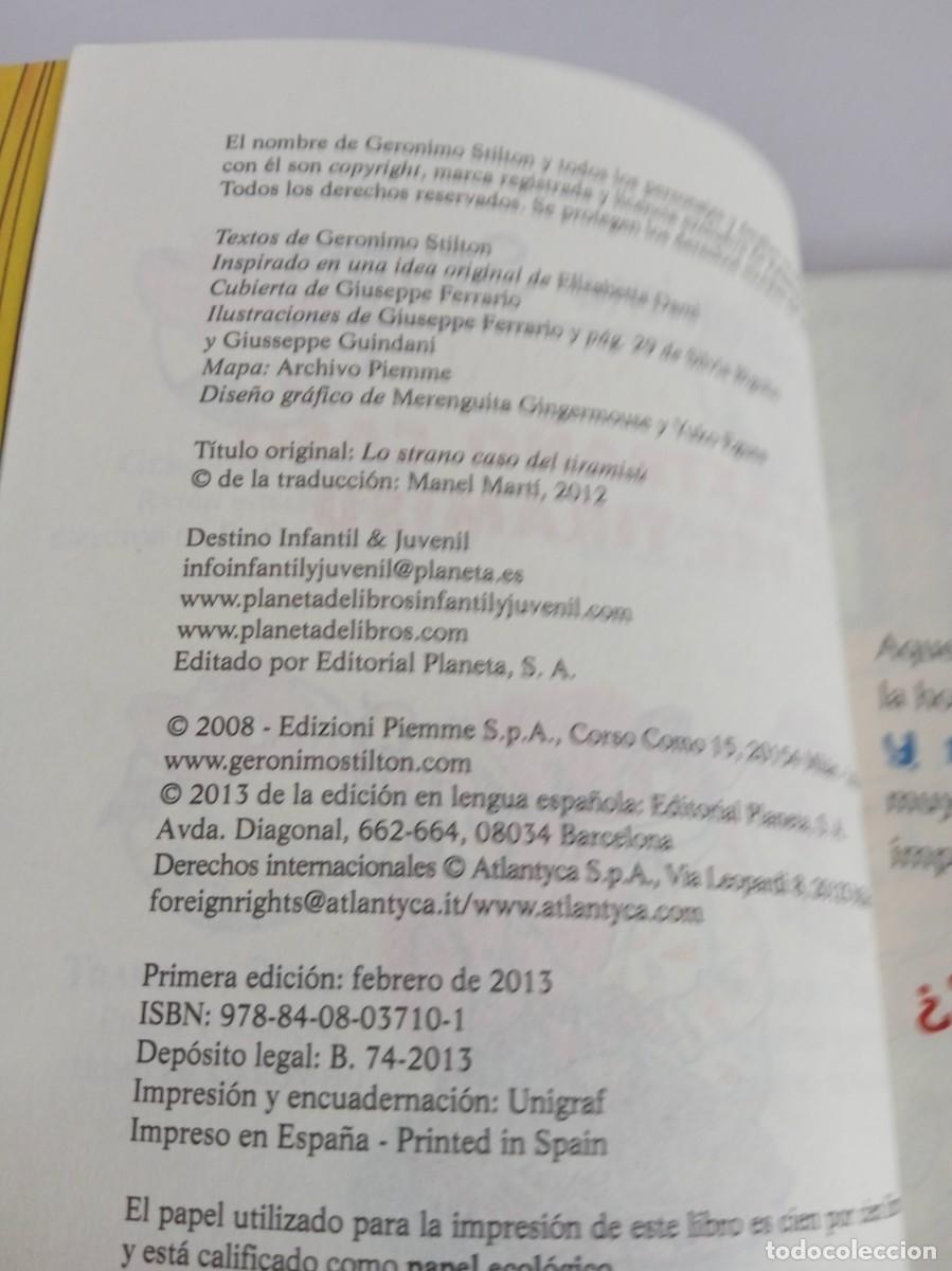 Libros de segunda mano: GERONIMO STILTON El extra&ntilde;o caso del tiramis&uacute; - Foto 5