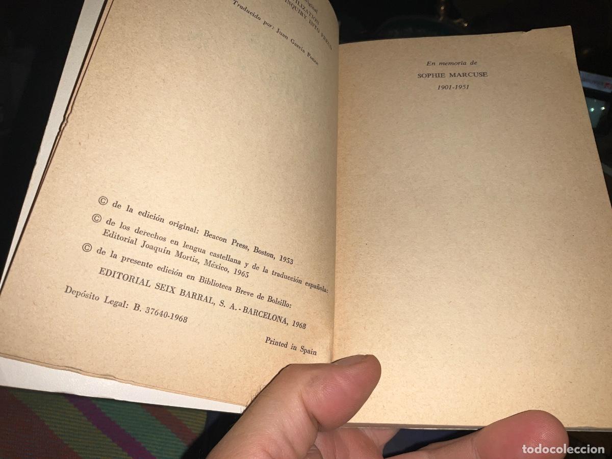 Libros de segunda mano: EROS Y CIVILIZACI&Oacute;N DE HERBERT MARCUSE - Foto 3