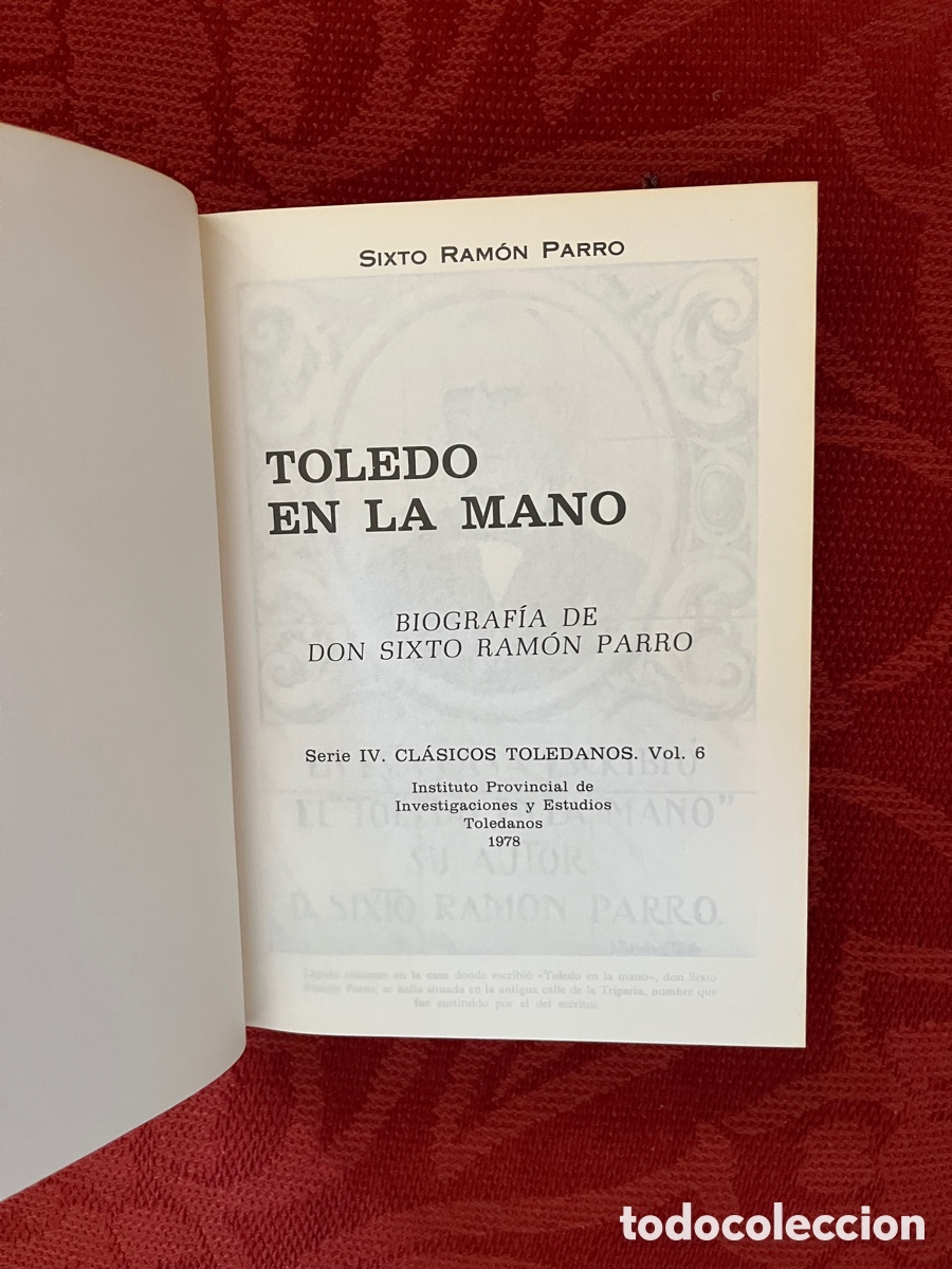 Libros de segunda mano: Toledo en la Mano por Sixto Ram&oacute;n Parro - Foto 2