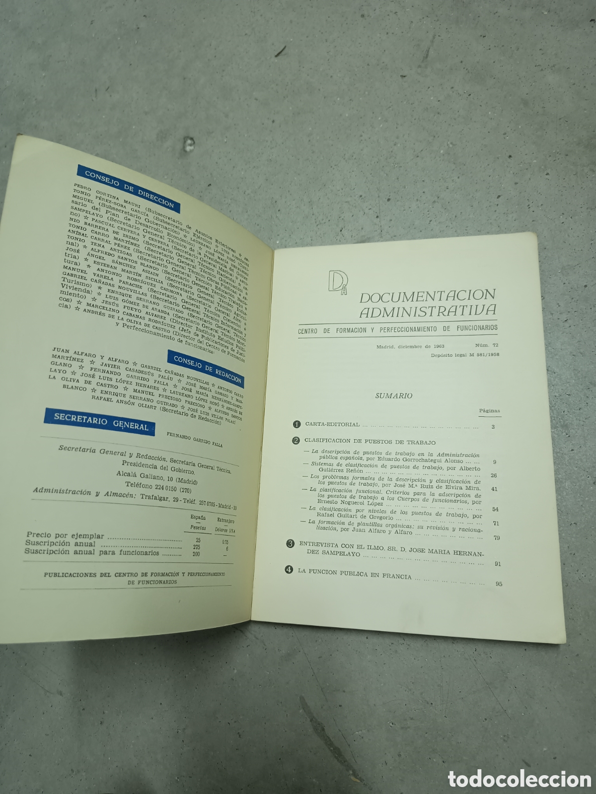 Libros de segunda mano: DOCUMENTACI&Oacute;N ADMINISTRATIVA - CENTRO DE FORMACI&Oacute;N Y PERFECCIONAMIENTO DE FUNCIONARIOS 1963 - Foto 4