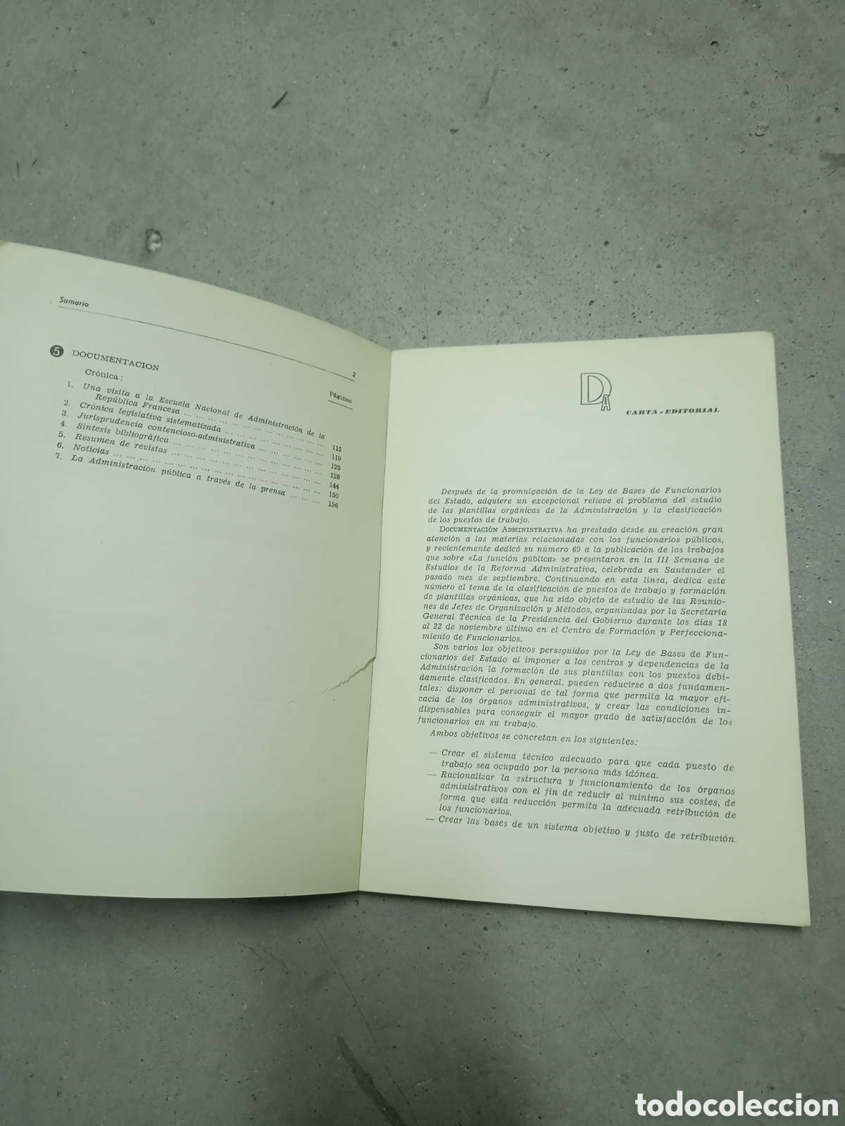 Libros de segunda mano: DOCUMENTACI&Oacute;N ADMINISTRATIVA - CENTRO DE FORMACI&Oacute;N Y PERFECCIONAMIENTO DE FUNCIONARIOS 1963 - Foto 5