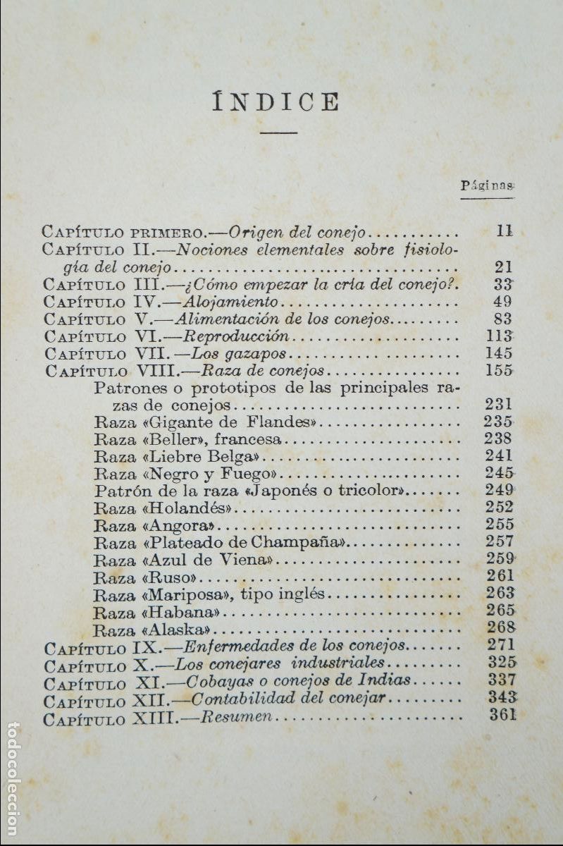 Libros de segunda mano: Conejos y conejares - 7&ordf; edici&oacute;n - Ram&oacute;n J. Crespo - 1938 - Foto 4
