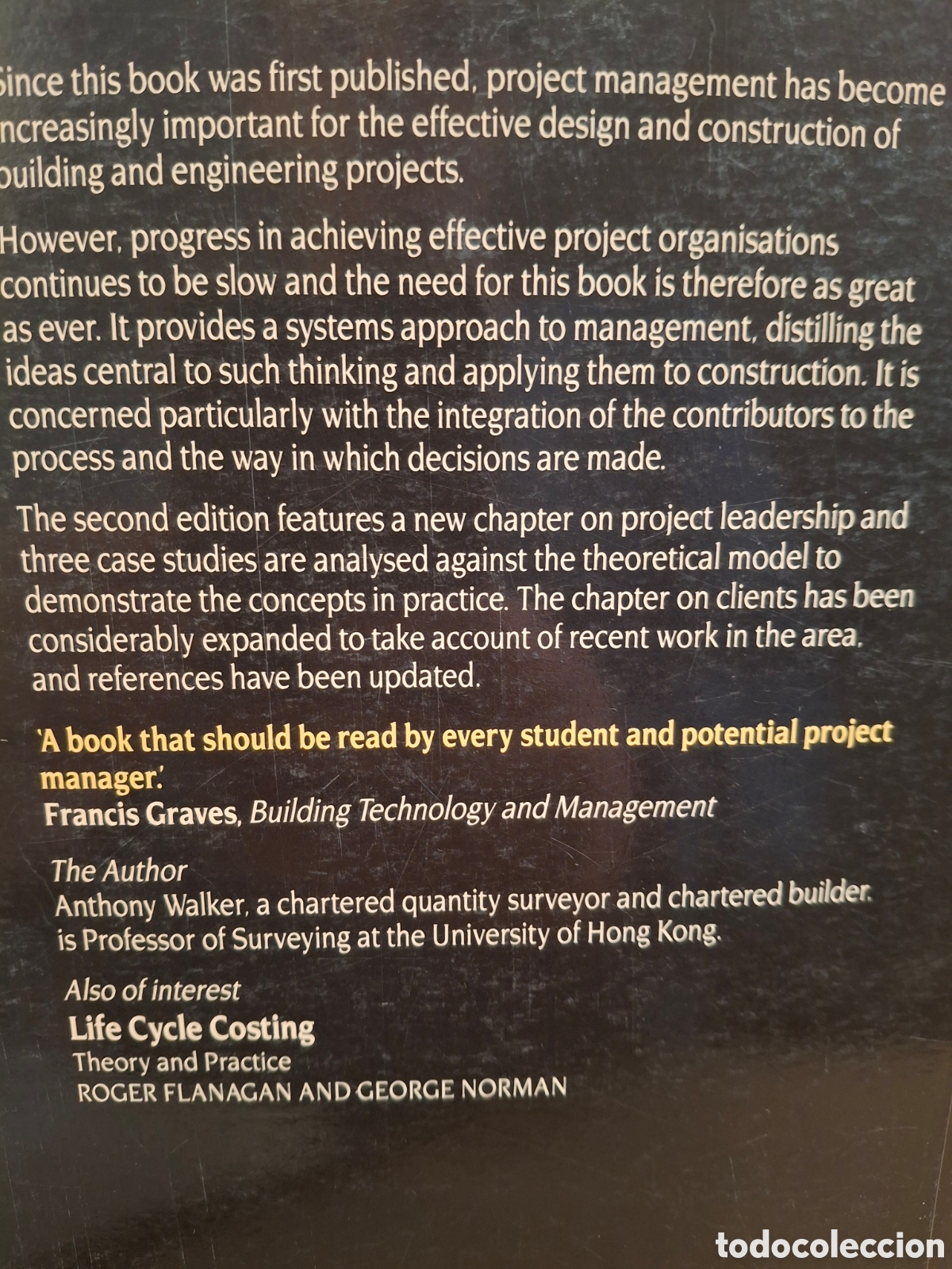 Libros de segunda mano: PROJECT MANAGEMENT IN CONSTRUCTION, ANTHONY WALKER, INGENIERIA / ENGINEERING, 1989 - Foto 2