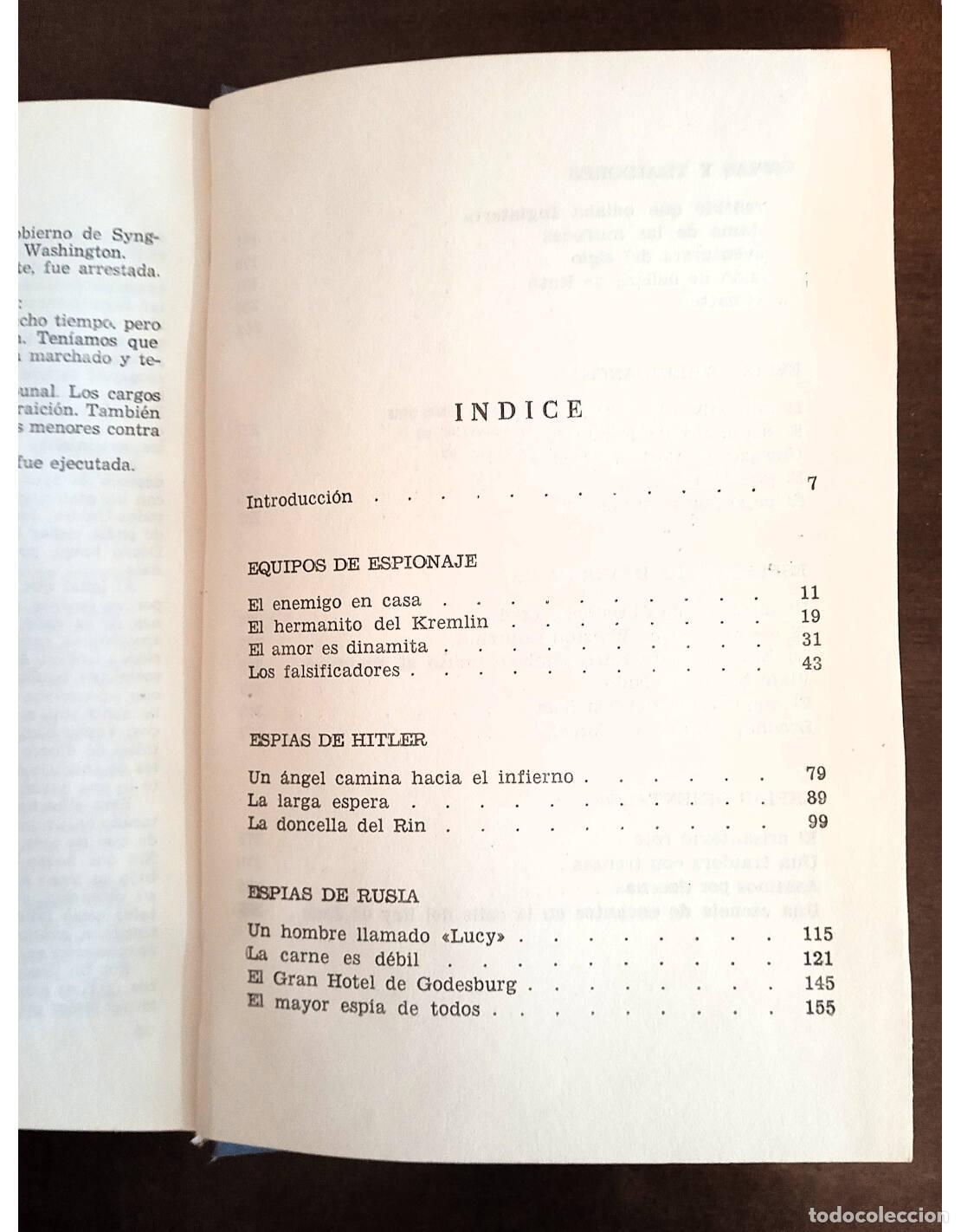 Libros de segunda mano: EL LIBRO DE ORO DEL ESPIONAJE. SINGER, Kurt. Ediciones Luis de Caralt. 1961. - Foto 4
