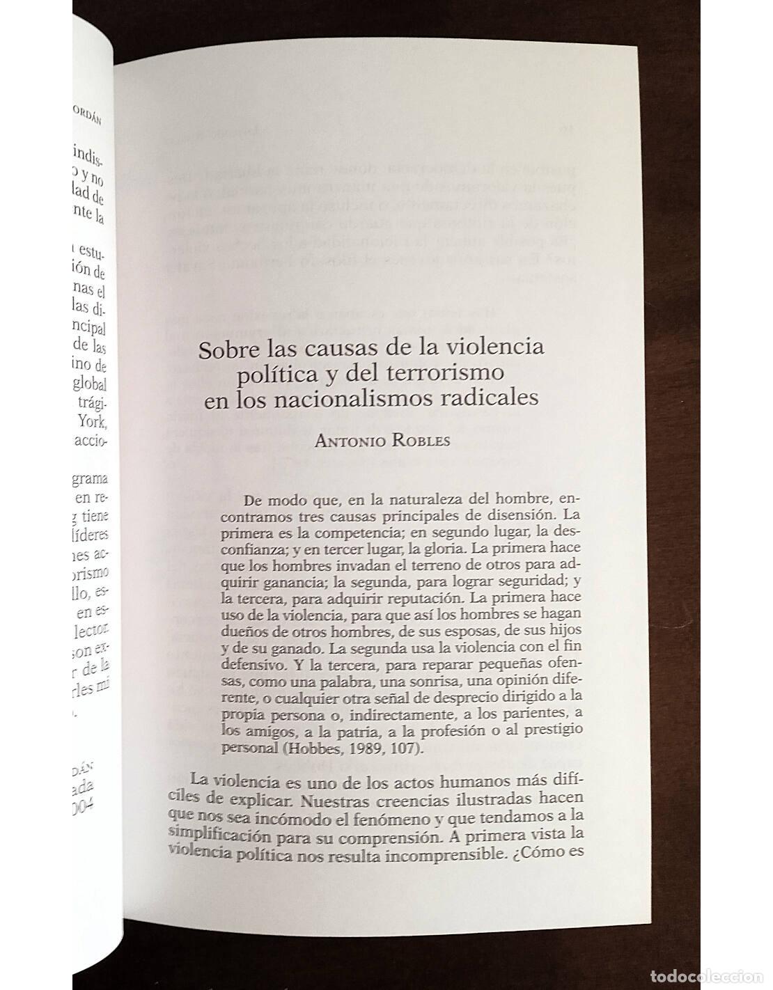 Libros de segunda mano: LOS OR&Iacute;GENES DEL TERROR. INDAGANDO EN LAS CAUSAS DEL TERRORISMO. JORD&Aacute;N, Javier (Coord.). Editorial - Foto 4