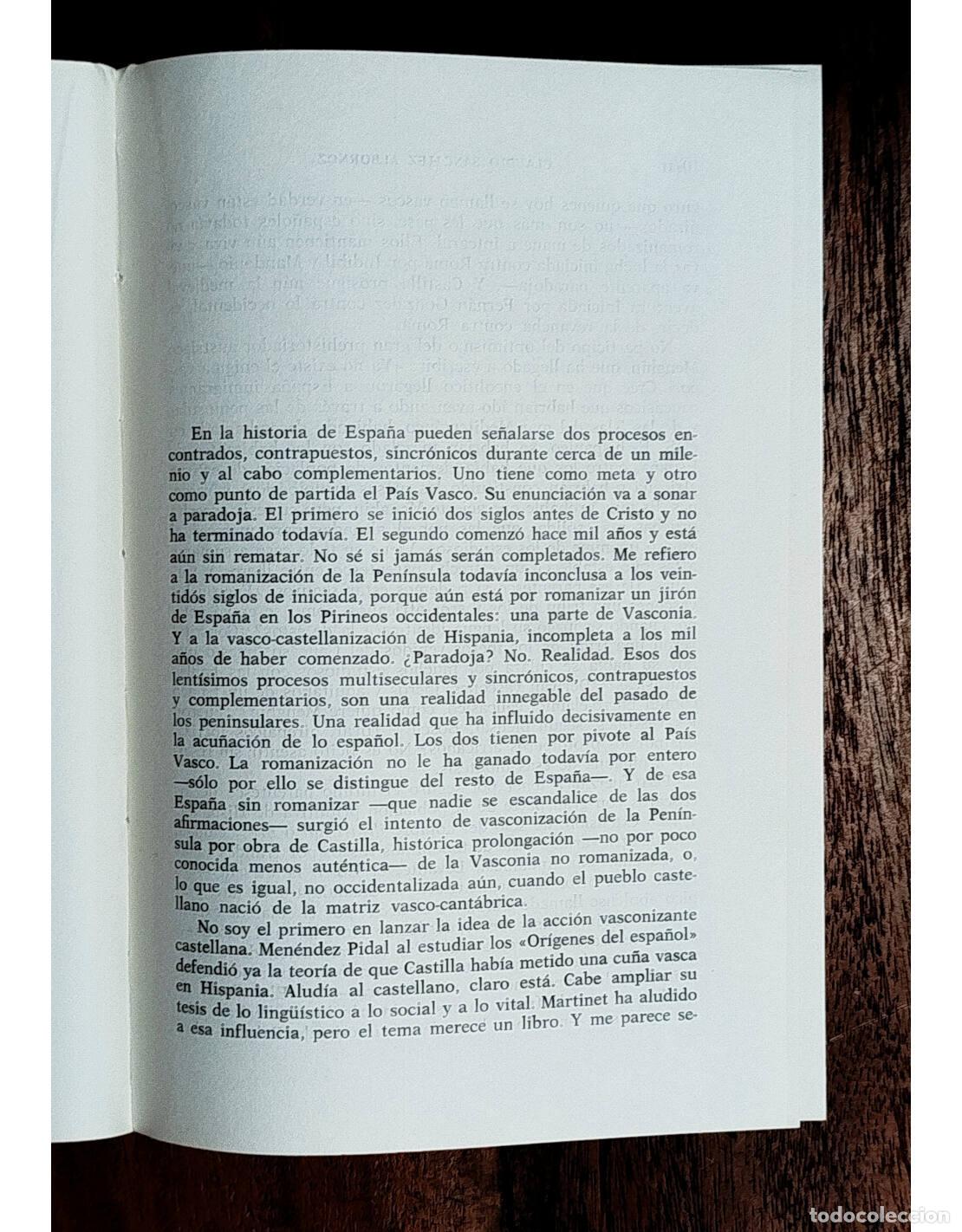Libros de segunda mano: EL DESTINO DE NAVARRA. S&Aacute;NCHEZ-ALBORNOZ, Claudio. Tebas. 1978. - Foto 3