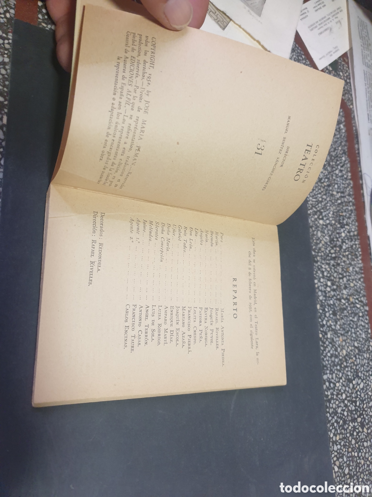 Libros de segunda mano: Librito colecci&oacute;n TEATROS comedia de Jos&eacute; Maria Peman - Foto 2