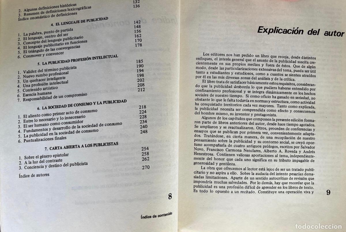 Libros de segunda mano: LA PUBLICIDAD. TEXTOS Y CONCEPTOS. EULALIO FERRER. LIBRO MEXICO 1980 - Foto 4
