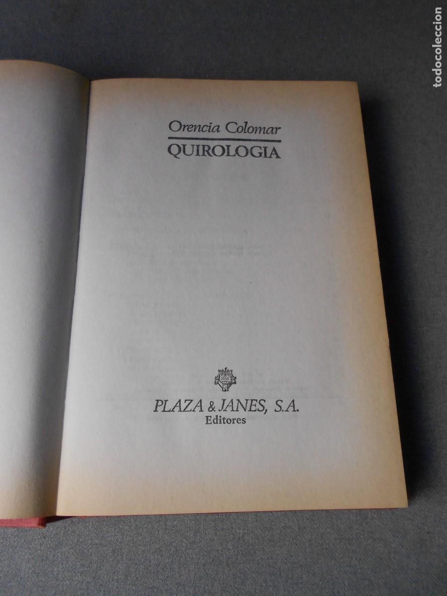 Libros de segunda mano: QUIROLOGIA. ORENCIA COLOMAR. LA CIENCIA DE LA MANO. - Foto 3
