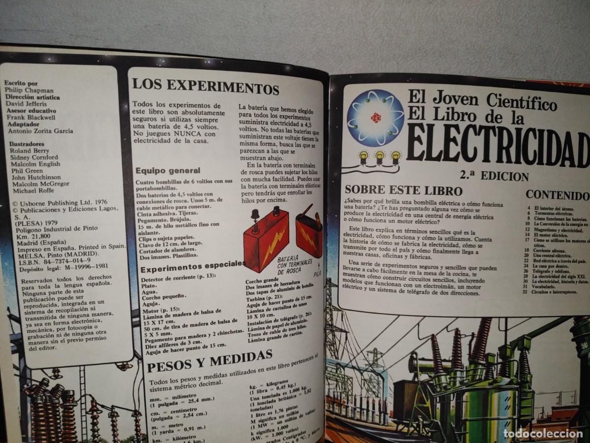 Libros de segunda mano: 159- EL JOVEN CIENT&Iacute;FICO. EL LIBRO DE LA ELECTRICIDAD - EDICIONES PLESA 1979 - Foto 5