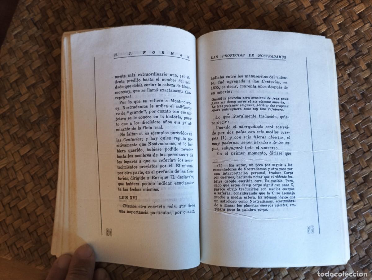 Libros de segunda mano: Profecias de nostradamus.-H.J.FORMAN. - Foto 3