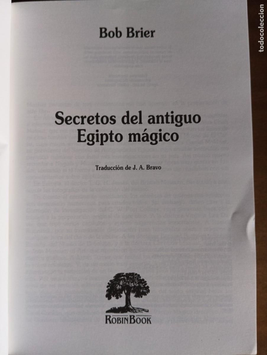 Libros de segunda mano: SECRETOS DEL ANTIGUO EGIPTO MAGICO.-BOB BRIER. - Foto 3