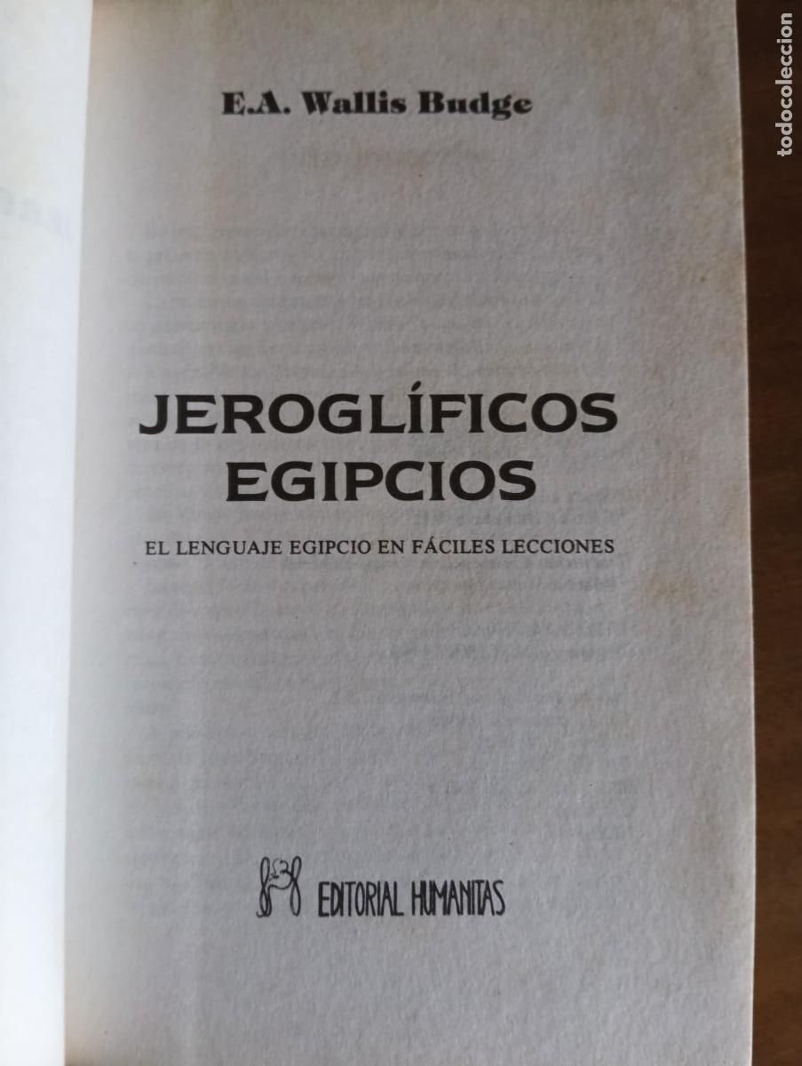 Libros de segunda mano: Jerogl&iacute;ficos egipcios. - W. Budge. - Foto 3