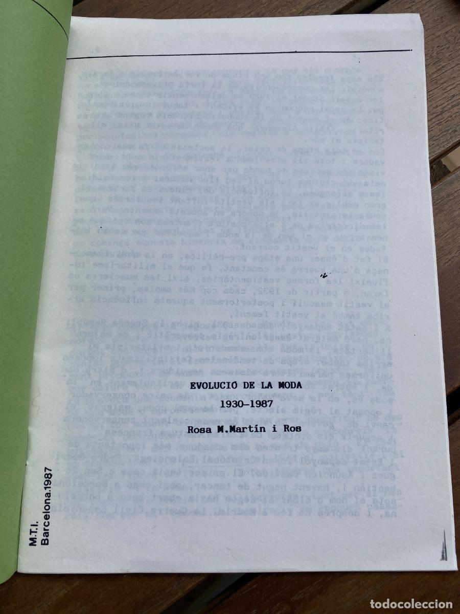 Libros de segunda mano: EVOLUCIO DE LA MODA 1930-1987 ROSA M MARTIN I ROS. MUSEU DE LA MODA - Foto 2