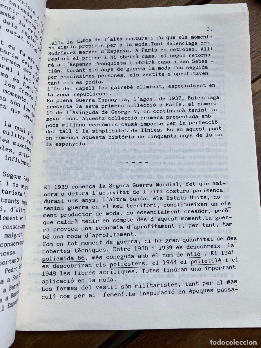 Libros de segunda mano: EVOLUCIO DE LA MODA 1930-1987 ROSA M MARTIN I ROS. MUSEU DE LA MODA - Foto 3