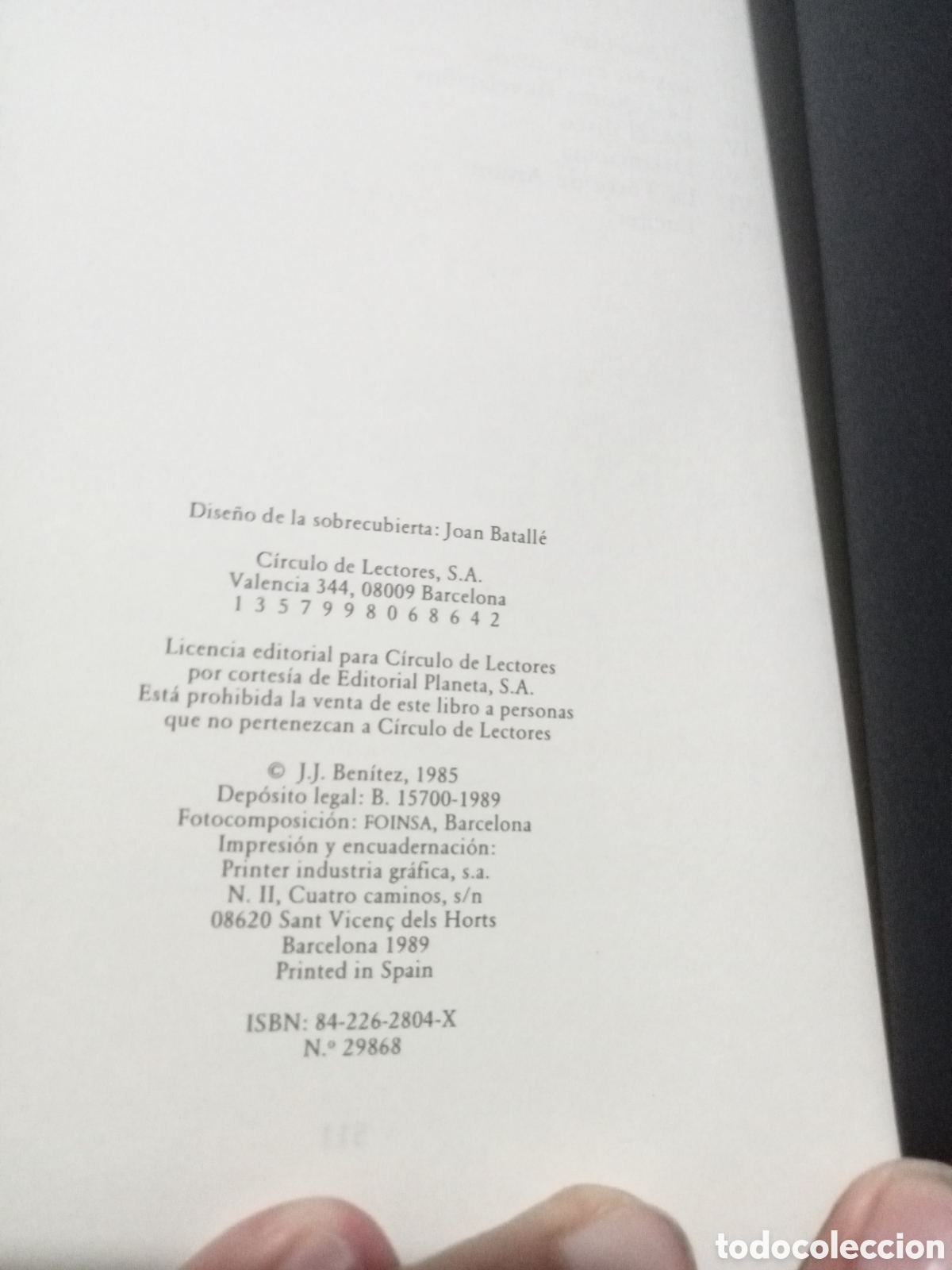 Libros de segunda mano: JJ Ben&iacute;tez la rebeli&oacute;n de Lucifer c&iacute;rculo de lectores - Foto 4