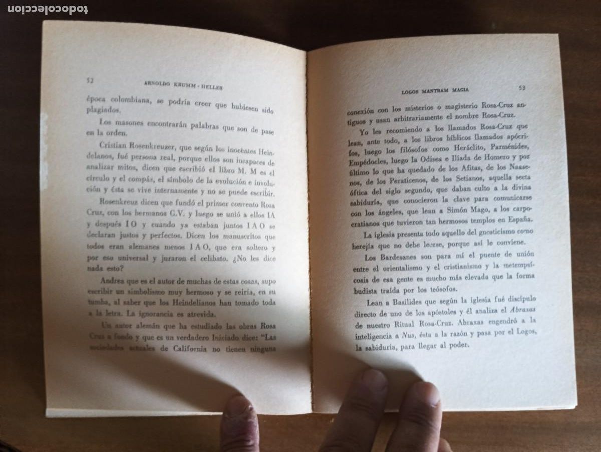 Libros de segunda mano: LOGOS MANTRAM MAGIA. ARNOLD KRUMM - HELLER. - Foto 4