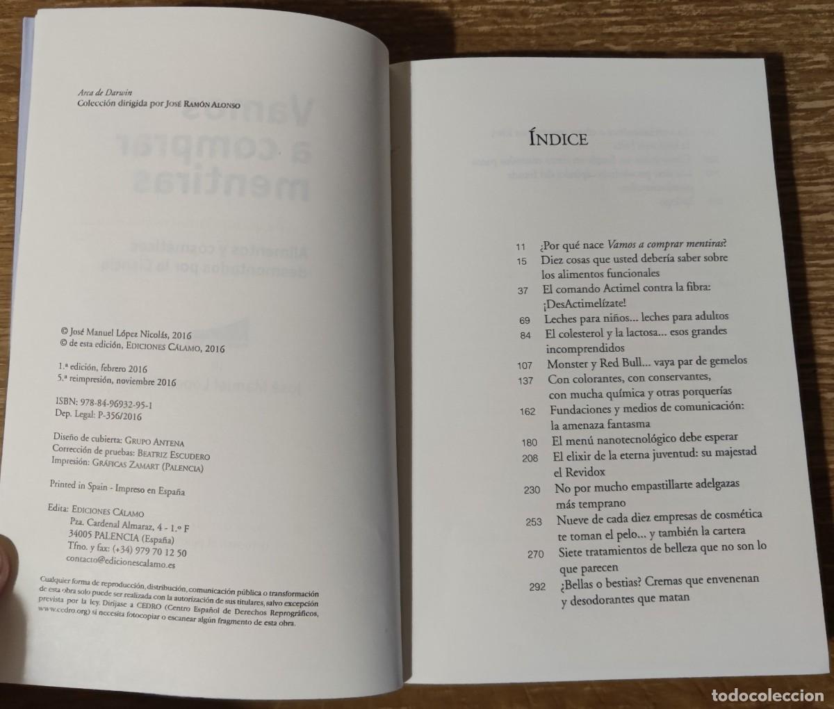 Libros de segunda mano: Libro - Vamos a comprar mentiras (2016) Jos&eacute; Manuel L&oacute;pez Nicol&aacute;s - Foto 2
