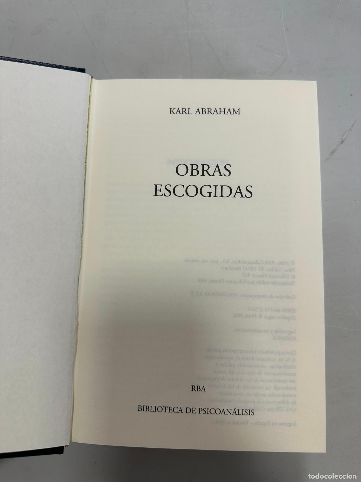 Libros de segunda mano: Karl Abraham - Obras escogidas - Foto 3
