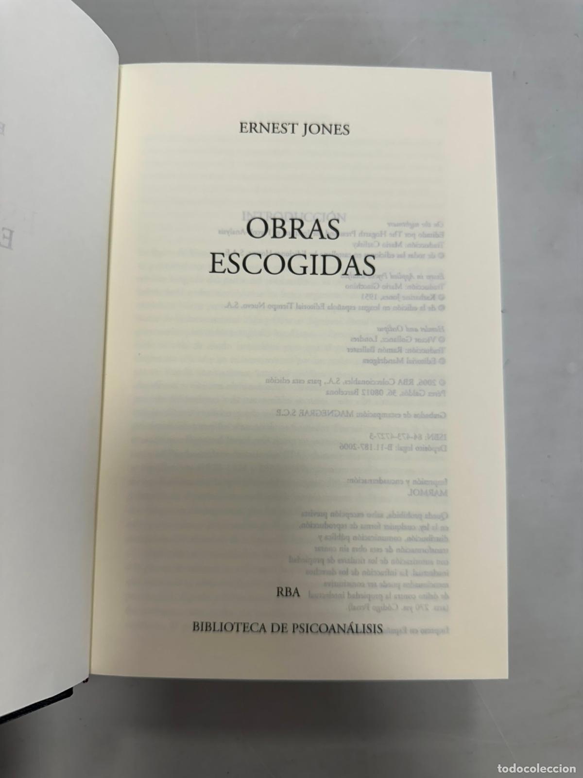 Libros de segunda mano: OBRAS ESCOGIDAS - JONES, Ernest - Foto 1