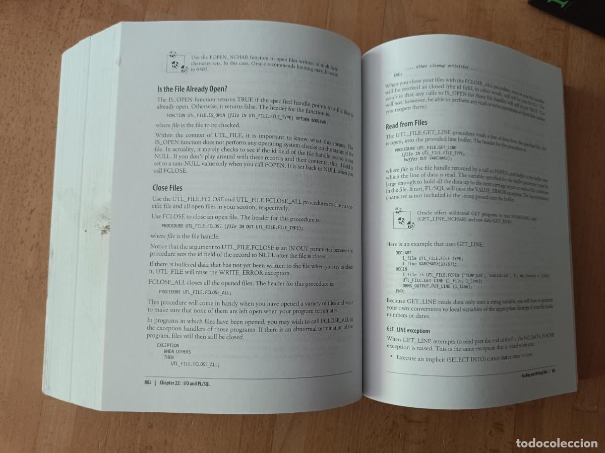 Libros de segunda mano: ORACLE PL/SQL PROGRAMMING, STEVEN FEUERSTEIN, BILL PRIBYL. OREILLY - Foto 5