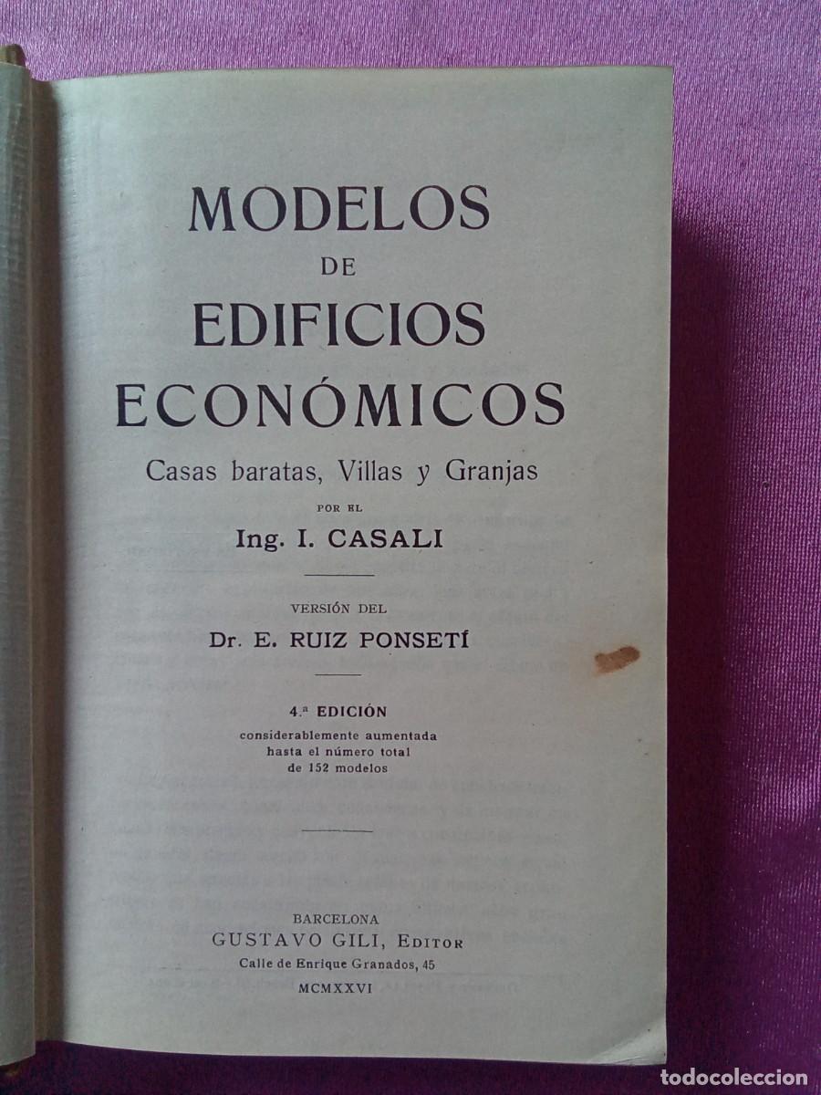 Libros de segunda mano: MODELOS DE EDIFICIOS ECONOMICOS .I.CASALI.L5/1/2 - Foto 2