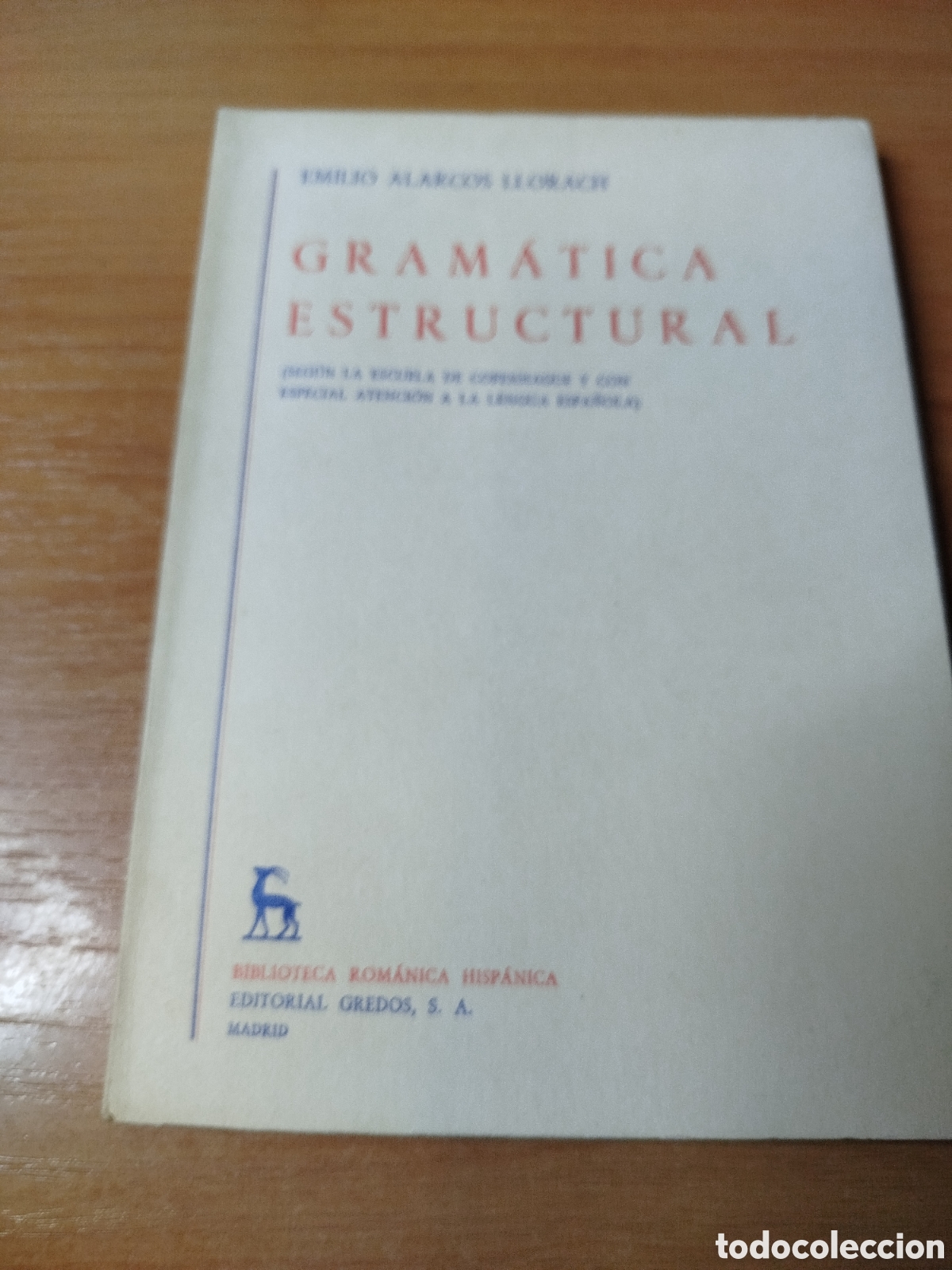 Libros de segunda mano: Gram&aacute;tica estructural. Emilio alarcos llorach.. editorial Gredos - Foto 1