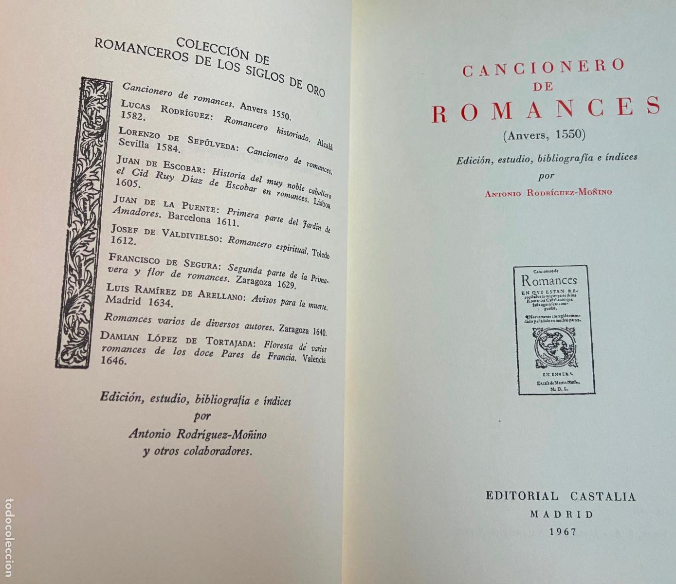 Libros de segunda mano: CANCIONERO DE ROMANCES, Anvers, Martin Nucio - Foto 3