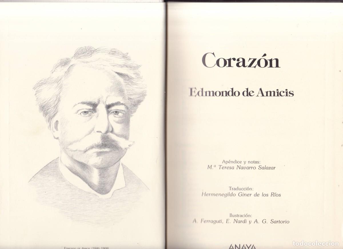 Libros de segunda mano: CORAZ&Oacute;N - EDMONDO DE AMICIS - ANAYA EDITORIAL 1990-1&ordf; EDICION - Foto 3