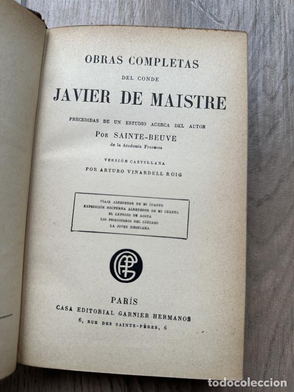 Libros de segunda mano: Obras Completas - de Maistre, Javier - Foto 2