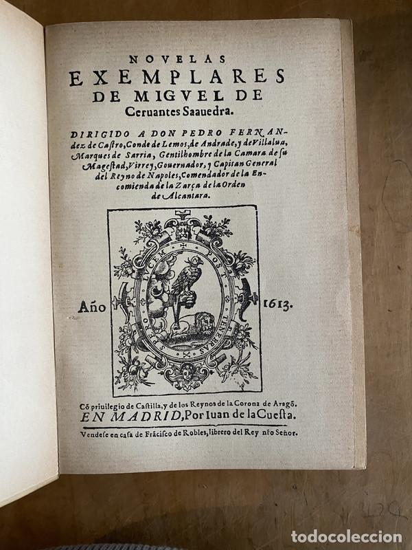 Libros de segunda mano: Novelas ejemplares facsimil - Cervantes - Foto 2