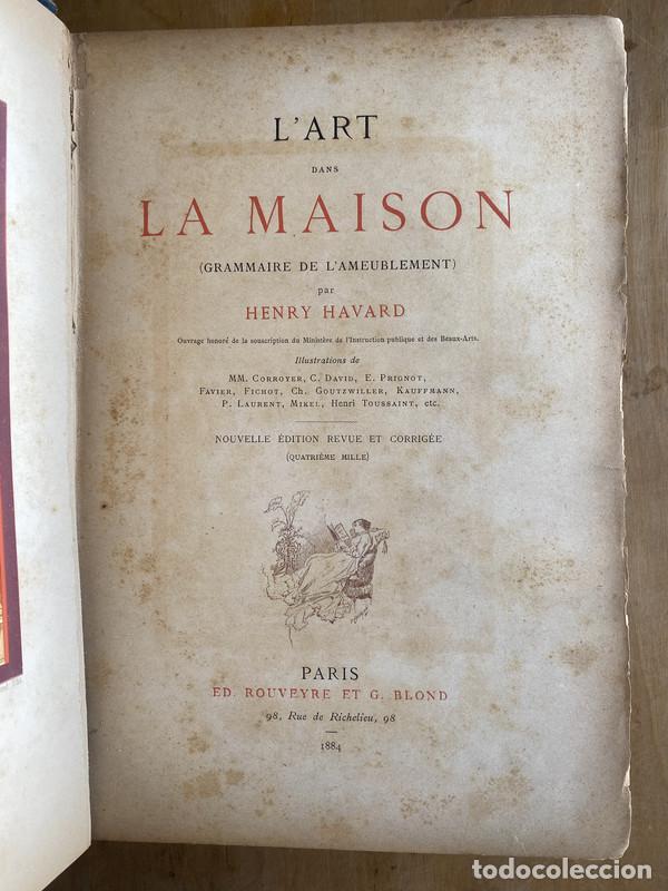 Libros de segunda mano: Lart dans la maison - Havard, Henry - Foto 2