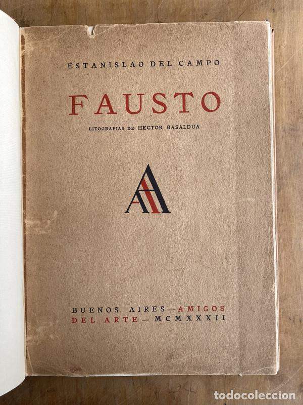Libros de segunda mano: Fausto - Del Campo, Estanislao - Foto 1