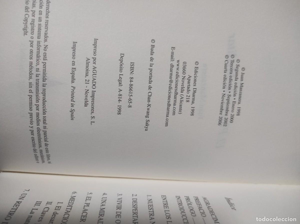 Libros de segunda mano: EL PLACER DE MEDITAR- JUAN MANZANERA. subrayado - Foto 4
